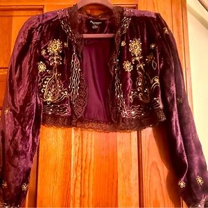 Persaman velvet bolero jacket.